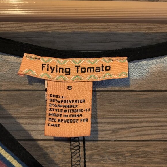 Flying Tomato Floral Bell Sleeves Peplum Blouse - Small - Picture 4 of 4